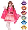 JIURUN Cosplay Kostüm Japanischer Stil Mini Lolita Lang Gothic Mori Übergröße Cosplay Halloween Kostüm Set Set, Yukata, Rock, Kimono, Kleid, Ärmel,