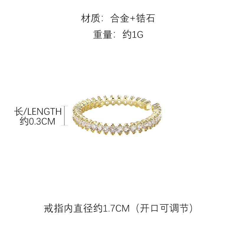 

Light luxury color zircon ring Women s ins style personality trend Index finger ring Trend ring Wholesale