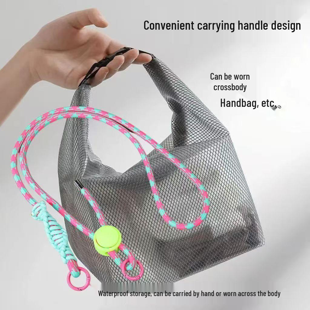 Large Capacity Women's Makeup Bag - Portable, Multi-functional, Buckle Design, for Swimming, Toiletries, Handheld, Souvenir Storage