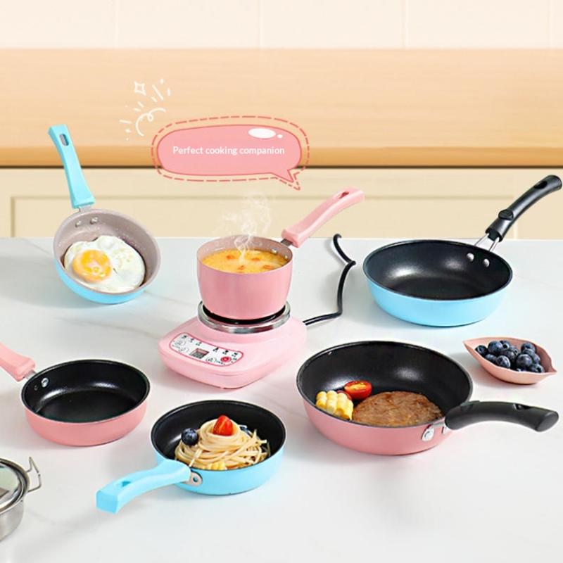 1Pcs Portable Omelette Pan Mini Nonstick Cast Iron Skillet With Handle For Induction And Gas Cooktops Children'S Breakfast Pot