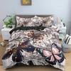 Butterfly Duvet Cover King Queen Size Animal Floral Bedding Set For Teens Adults Beautiful Flower Polyester Quilt Cover Top
