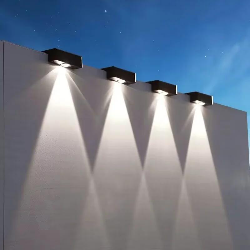 LED Solar Gartenleuchten Super Helle Wasserdichte Solarbetriebene Lampen Balkon Treppen Straßenbeleuchtung Außen Sonnenlicht LED Leuchten