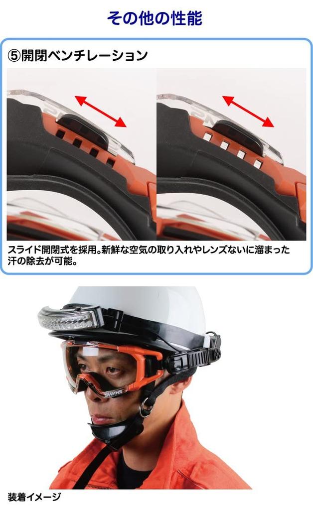 Yamamoto Optical YAMAMOTO High Spec Model Quick Belt Professional Use Rescue Goggles Helmet Mounted Type White Hard Coat Inner Super Water Repellent