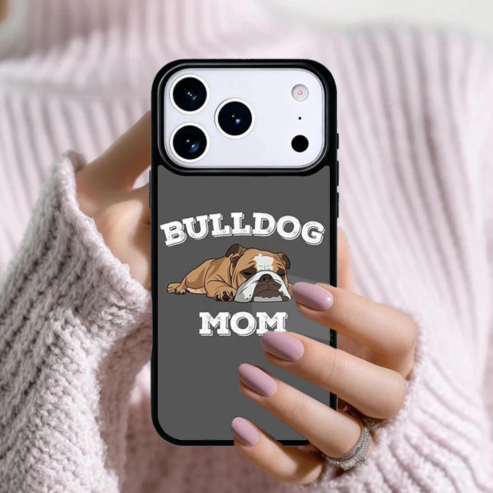English Bulldog Heartbeat Phone Case For Apple iPhone 17 Air 16E 15 14 Plus 13 12 11 Pro Max Mini Funda Cover