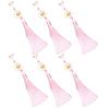 Set of 6Pcs 10cm Lucky Tassels Keychain Holder Wealth Symbol Polyester Fringe for Bag Decoration Jewelry Making