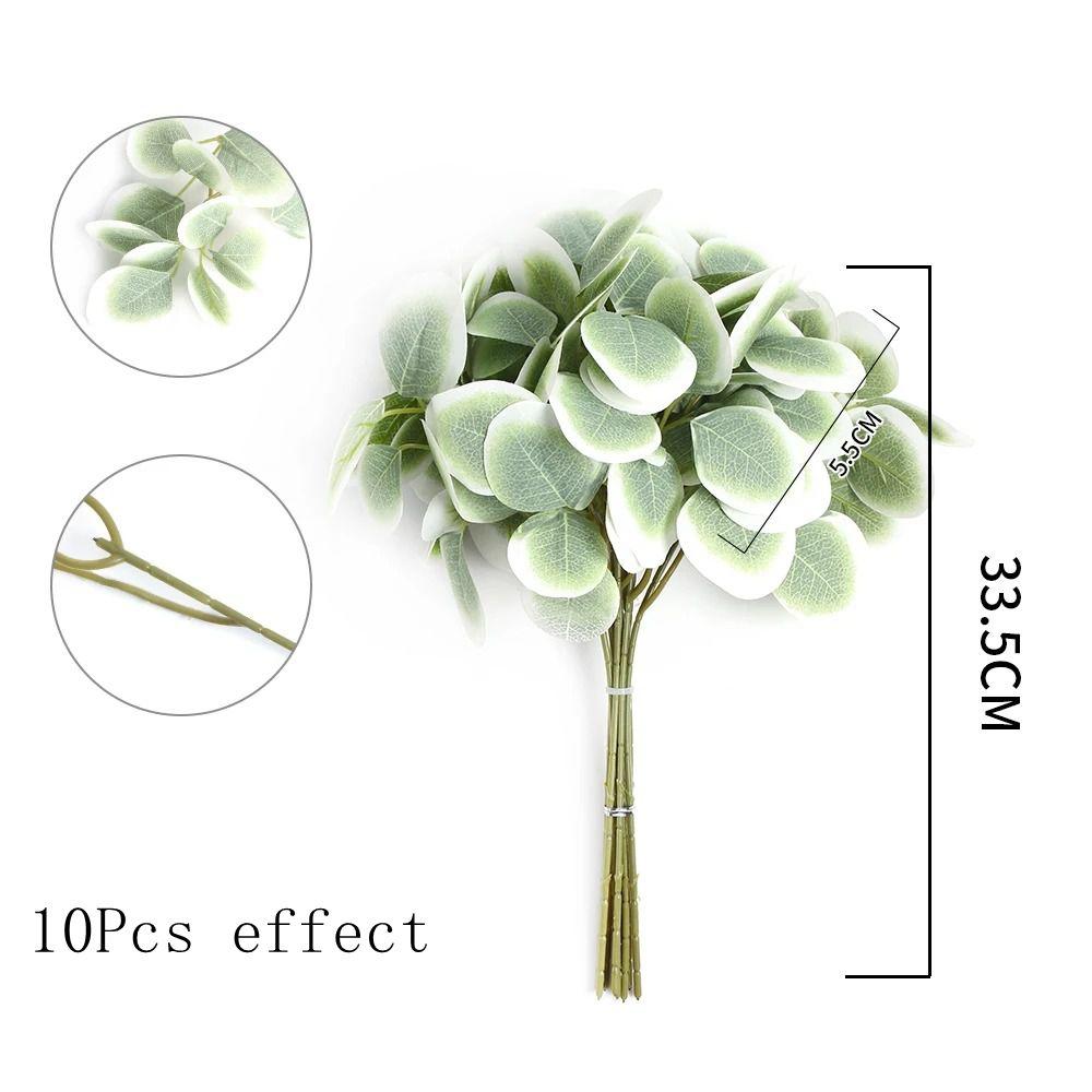 

10Pcs Artificial Leaf Plant Bouquet Fake Leaf for Home Room Decor Garden Wedding Marriage Decoration Outdoor Garland Ornaments 10Pcs