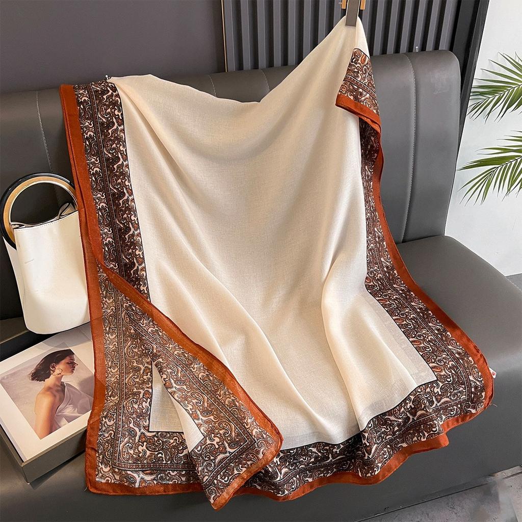 180X90Cm Polka Dot Printed Scarf Women Autumn Winter Cotton Linen Scarf Fashionable And Versatile Sun Protection And Warm Shawl