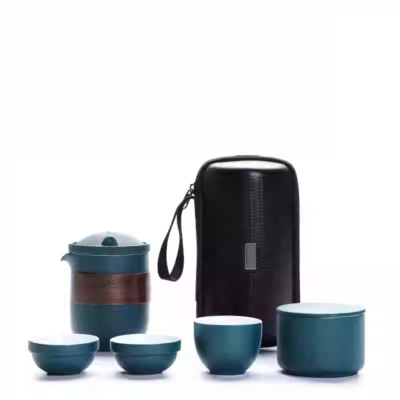 Portable Travel Tea Set Small Set Gift Carry-on Outdoor Tour Kung Fu Brewing Tea Cup Ware Single Camping Fast Guest Cups