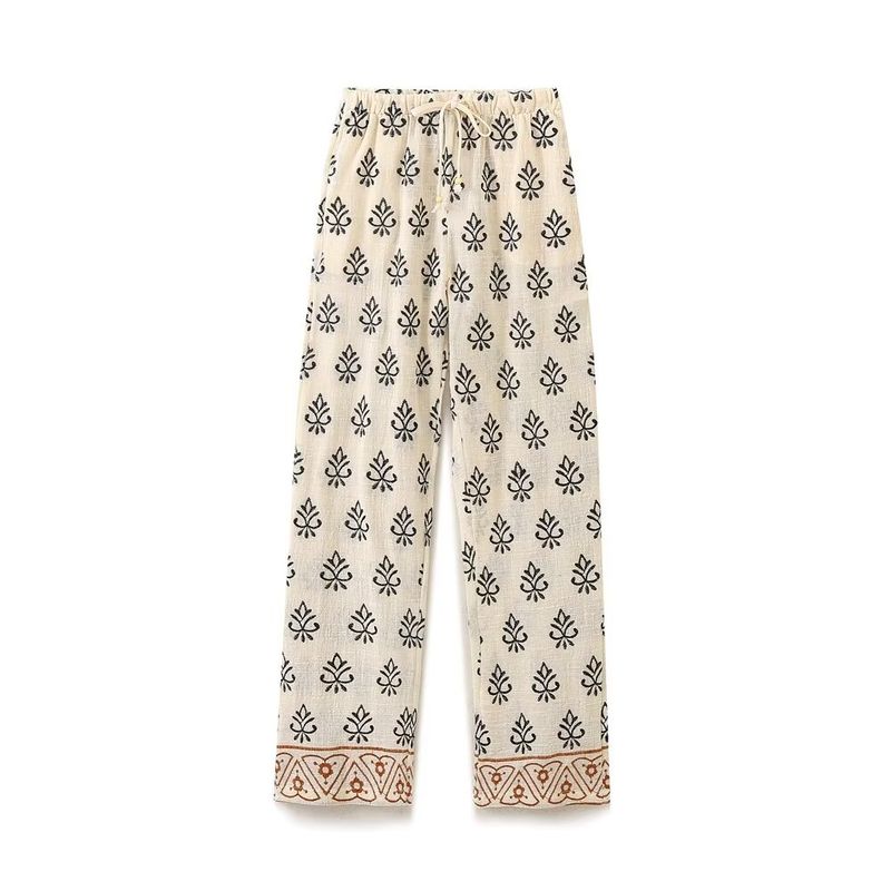 Kaslead New Arrival Women's Clothing Fashion Style Embroider Vacation Style Shirt Casual Pants 2157071 3366659