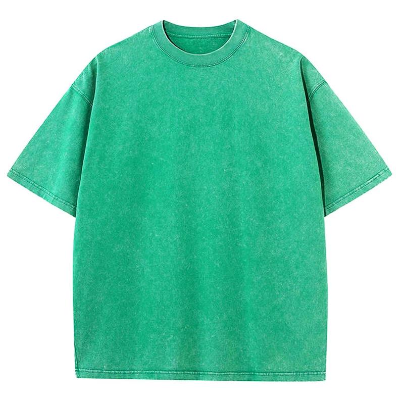 Herrtvättade Vintage T-shirts Street Hip Hop Retro Punk T-shirt dam Harajuku Casual Bomull Kortärmad Syratvättade T-shirts topp