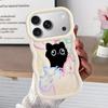 Case for iPhone 11 15 Plus 13 14 8 XR 16 Pro Max 17 Air 12 Soft Phone Cover Cartoon Cute Cat