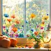Adesivo statico floreale colorato bifacciale, adesivo con fiori impermeabili, adesivi primaverili per finestre in vetro, porte, casa, ufficio