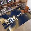 Personalized Crystal Velvet Carpet FC Zürich Pattern Non Slip Floor Rug