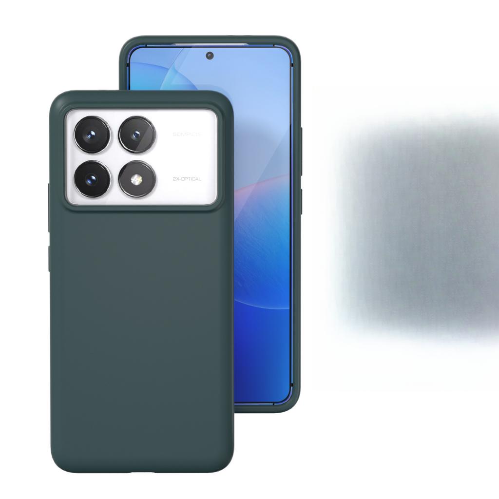 Liquid Silicone Gel Is Suitable for Redmi NOTE14PRO Solid Color Phone Case K80 Full Package Shockproof K70E Skin-feel Protective Case