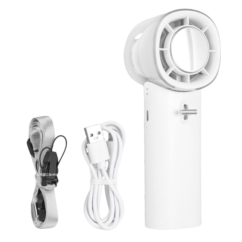 Tragbarer Handventilator 5 Geschwindigkeiten Leise Wiederaufladbar Mini Hochgeschwindigkeits-Kühlventilator mit Trageband für