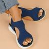 Fashion Women Summer Shoes  Open Toe Wedge Sandals Ladies New Mesh Fish Platform Sandals Women Lightweight Outdoor Casual Shoes Women