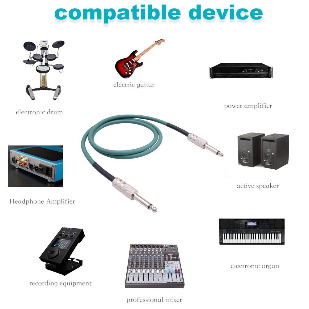 6.35mm To 6.35mm 1/4 Inch Electric Guitar Cable Sound Instrument Cord  for Amplifiers
