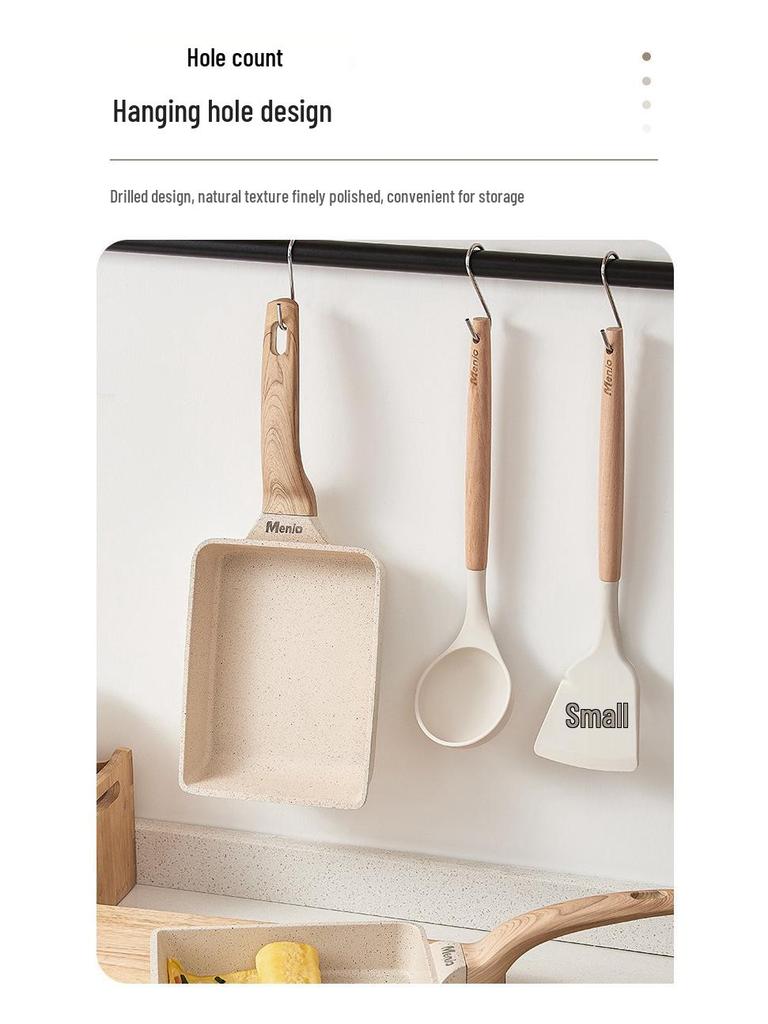 Mingjue Non-stick Japanese Atsuyaki Tamagoyaki Square Frying Pan with Maifan Stone for Eggs