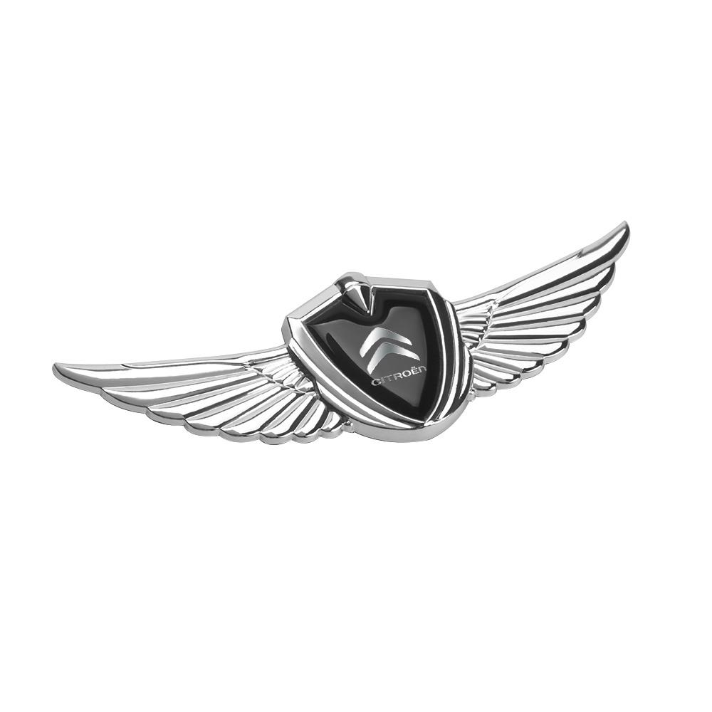 3D Metal Emblem Car Badge Metal Wings Body Decoration Sticker For Citroen C1 C2 C3 C4 C5 C6 C8 C4L DS3 DS4 Cactus Picasso Saxo