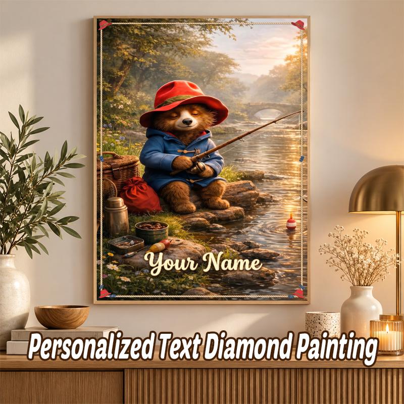 Paddington Custom Name Text 5D Diamond Painting Kit DIY Full Drill Diamond Art Decoration