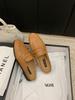 Fashion Summer Mules Slippers Women Shoes Casual Slippers Flat Cover Toe Slides Flat Heel Loafers Comfortable Versatile Footbed Sandals