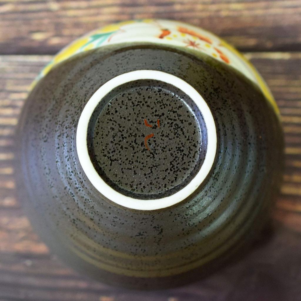 Waza no Kura Stilvolle Teeschale aus Kutani-Keramik mit Blumenmuster Luxuriös Japanisch Hergestellt zum Geburtstag 60. 70. 77. 88. Geschenk Schale, (Gelb), Keramik,