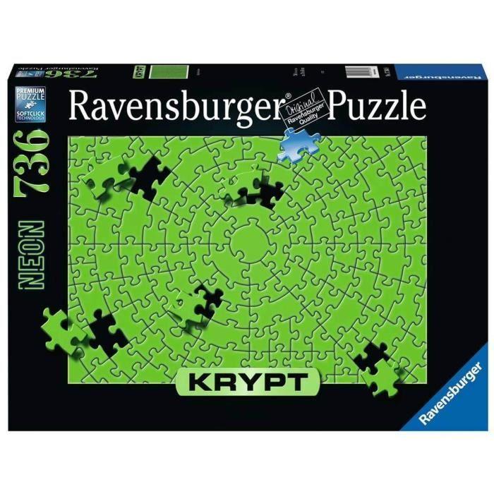 Puzzle 736 pièces Ravensburger - Néon vert - Pour adultes - 70 x 50 cm