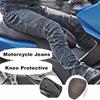 Pantaloni jeans da corsa antivento Pantaloni casual Pantaloni protettivi per ginocchio fuoristrada da motocross da uomo