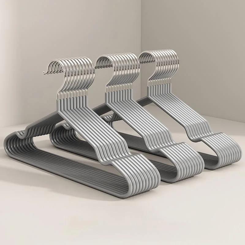 

10pcs Metal Clothes Hanger Household Coat Pants Hanger Traceless No-slip Hangers For Clothes Durable Strong Hangers Organization