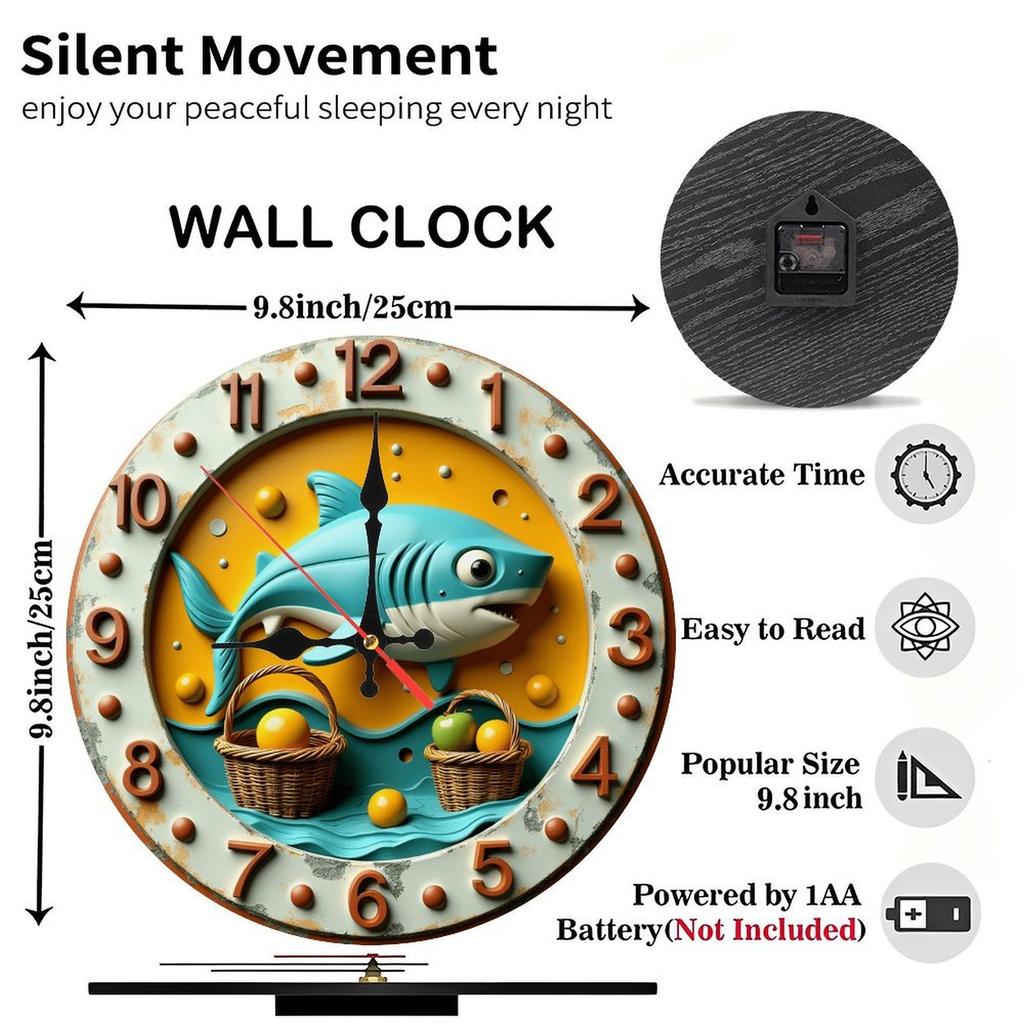 25x25cm Wooden Wall Clock Combining Natural Beauty with Functional Timekeeping