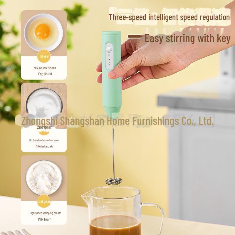 Elektrisk handhållen mjölkskummare och äggvisp