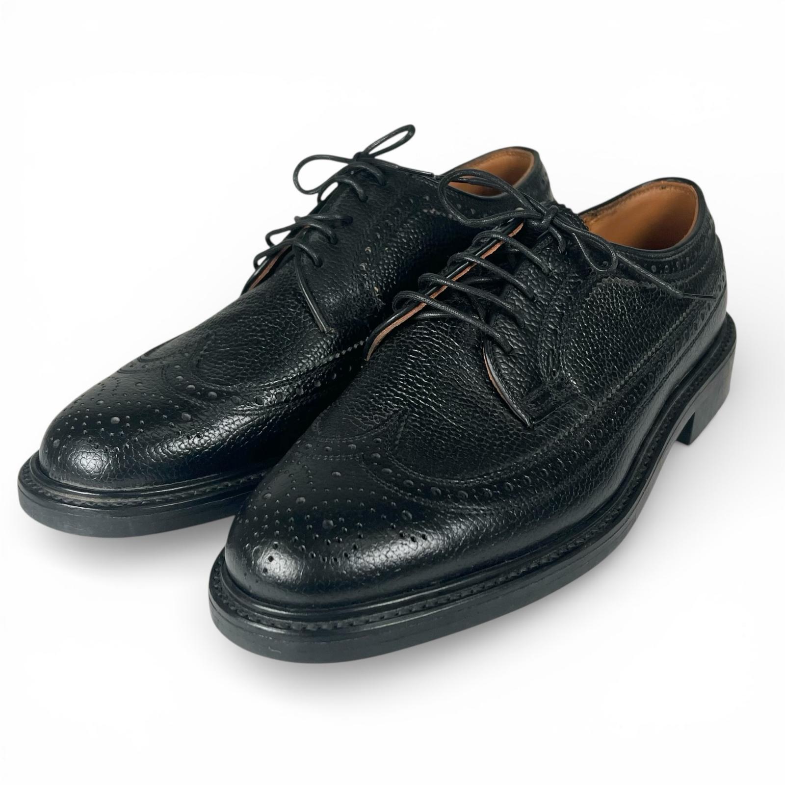 Pristine REGAL Leather shoes Wingtip Full Brogue black leather mens 24.5 Used