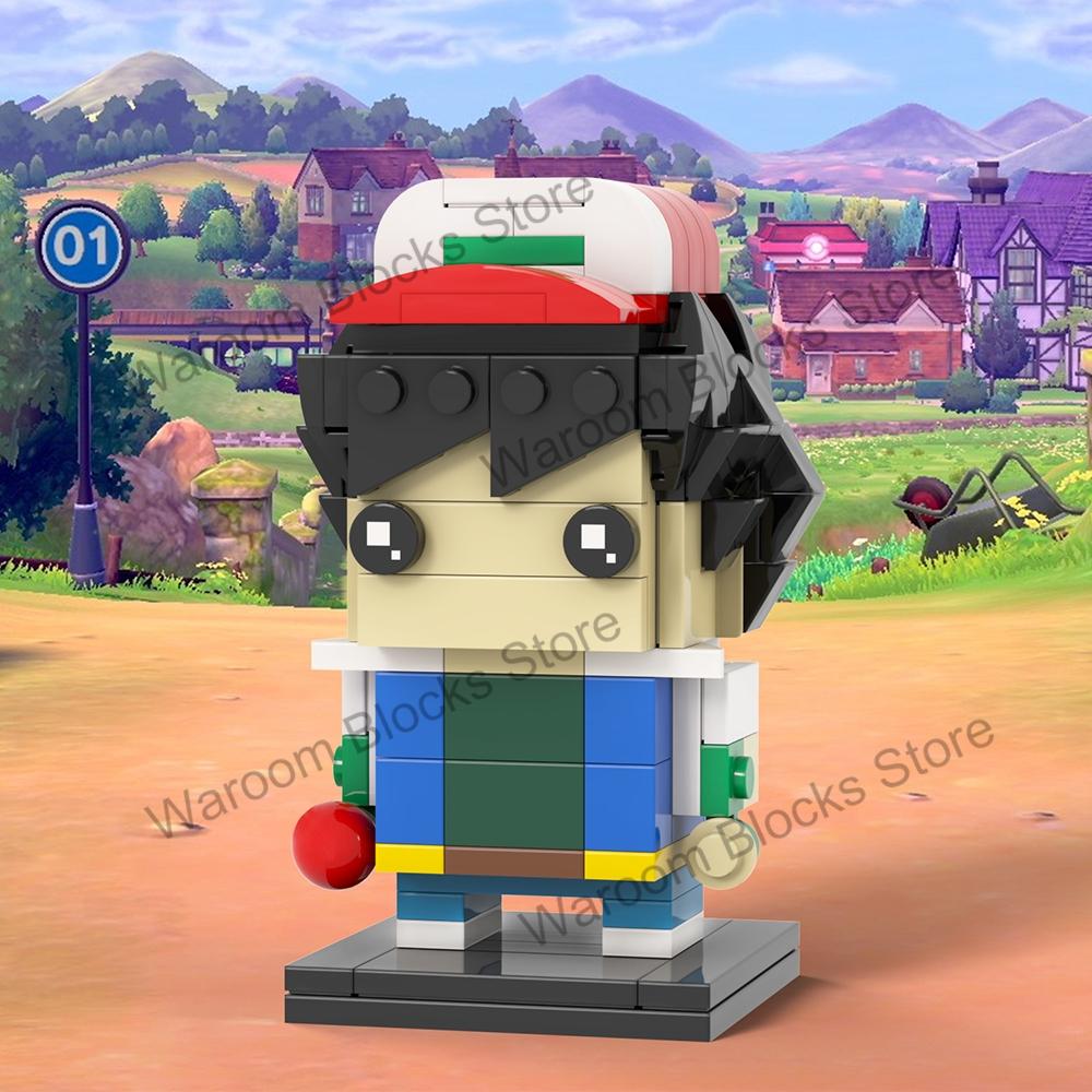 MOOXI MOC Ash Monster Cute Anime Games Compatible Figures Building Blocks Adults Toys For Children Friends Gift Bricks Cheap DIY