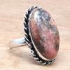 Rhodonite Gemstone Handmade Silver Jewelry  "8"