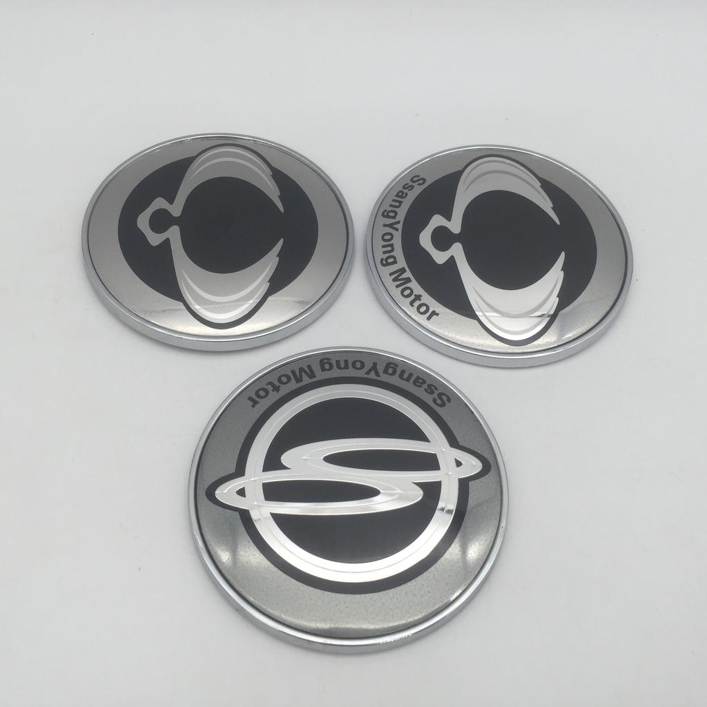 1pcs 3D forSsangyong Car Front Head Hood Bonnet Emblem Rear Tail Bumper Trunk Sticker Badge Car Styling