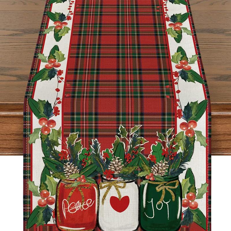 

Декоративная дорожка для стола, обеденный стол, скатерть, рождественское украшение 2025 года, снеговик, снежинка, дорожка для стола, Санта-Клаус, декор для вечеринки M 33X183cm