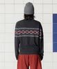 UNALLOYED Clover Argyle V-Neck Knit / Charcoal