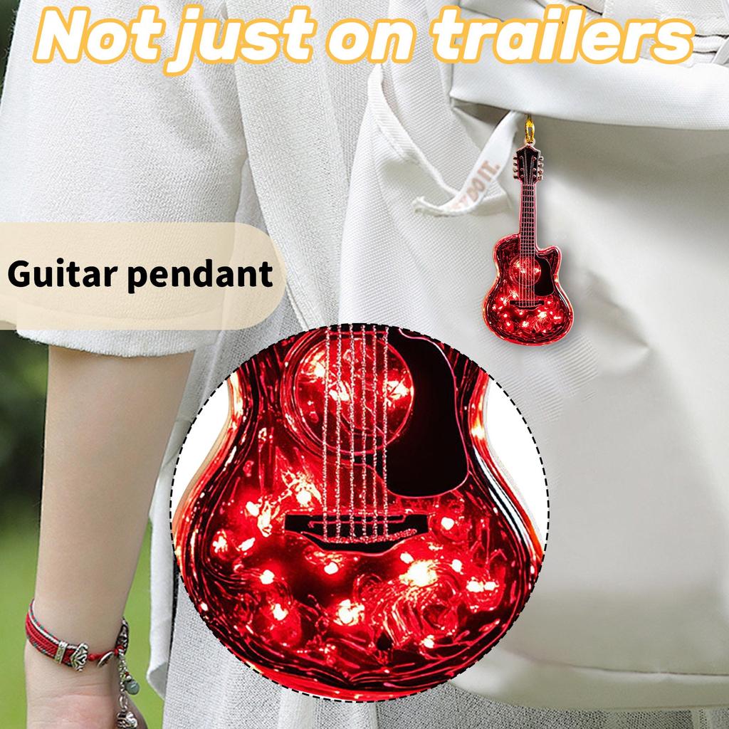 Guitar Ornament, Handmade 2D Acrylic Guitar Decoration, Holiday Gift For Music Enthusiasts