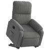 Electric Recliner with Rising Function Dark Grey Microfiber Fabric