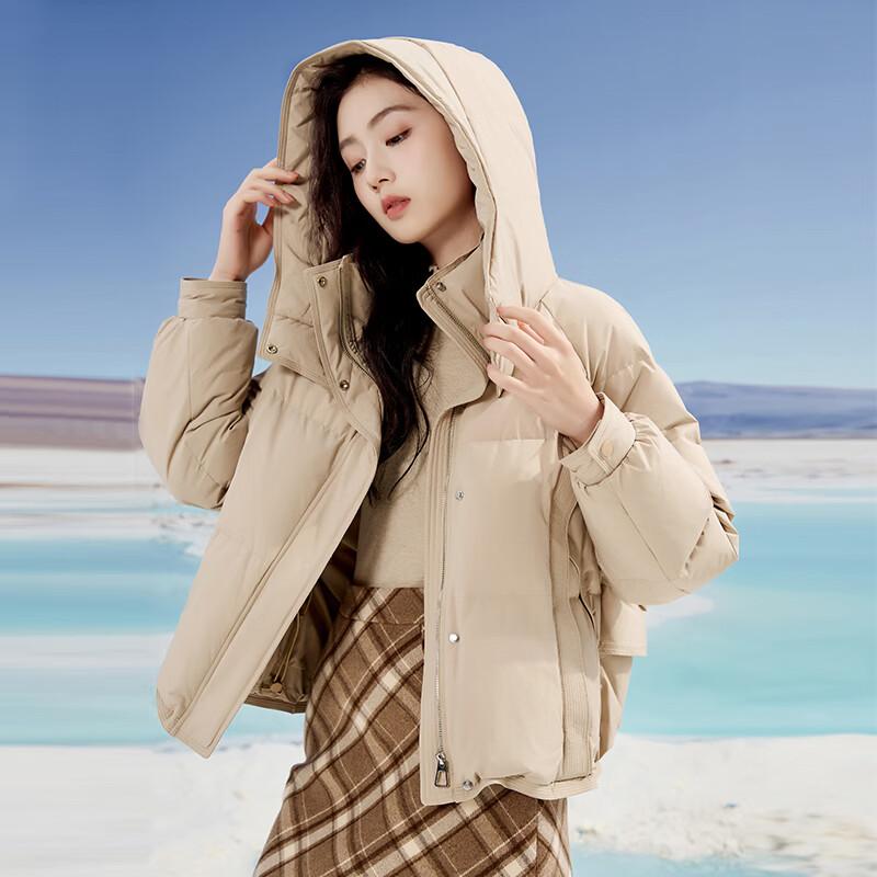 Xiangying Women s Short Hooded Down Jacket S