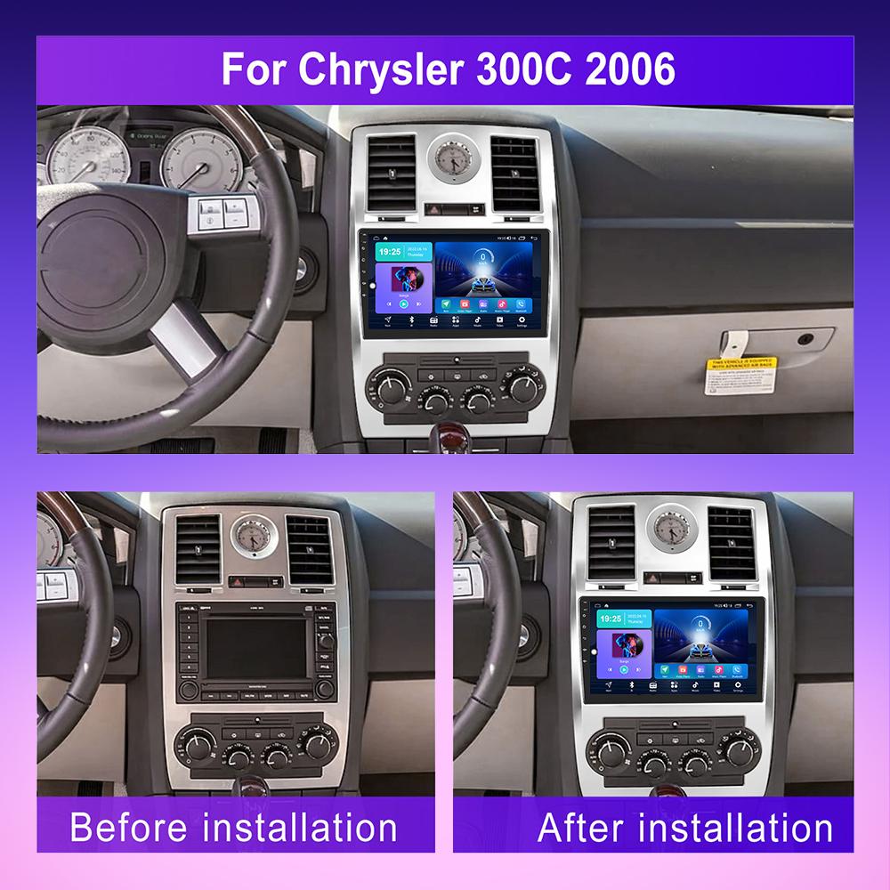2 DIN Android Carplay Car Radio For Chrysler Aspen 300C 2004-2011 Multimedia Player Head Unit Stereo GPS Navigation BT WIFI 4+64GB