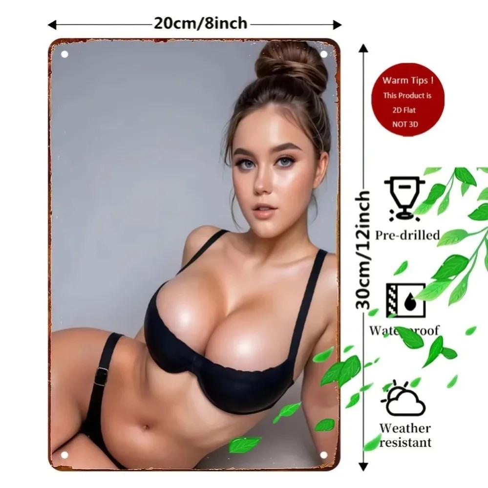 Vintage Metall-Wandkunst 8x12 Zoll Böhmisch Industriell Heimbar Büro Dekor