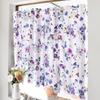 STYLE Decor Laminated Cafe Curtain for Small Stylish Privacy 70cm Long x 140cm Floral Blue W4001030 Windows, Screen, Wide, Bathroom, Print, Pansy,