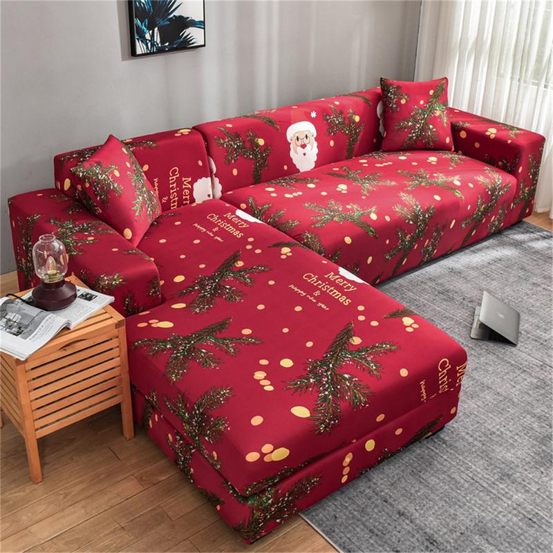 Christmas Sofa Covers for Living Room Furniture Protector Christmas Printed Couch Cover Elastic Sofa Slipcover Holiday Decor