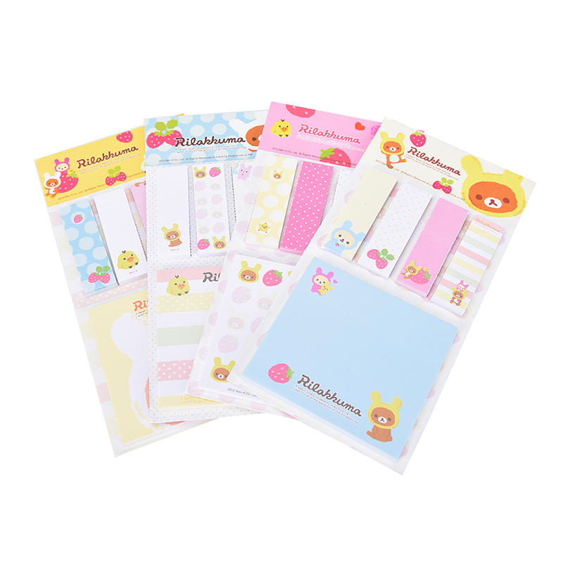 Bookmark Point It Marker Memo Flags Sticky Notes Strawberry Bear Sticker