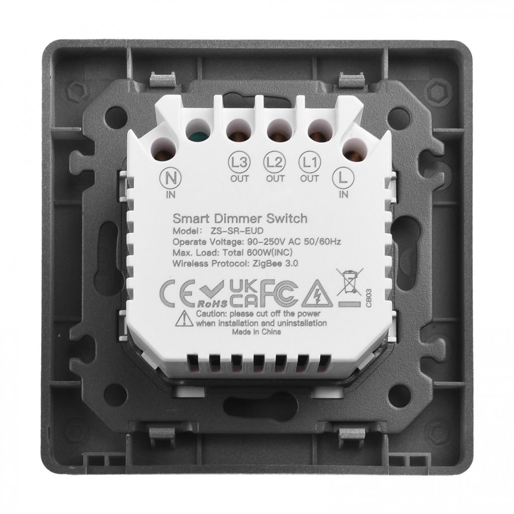 Smart Dimmer Switch For ZigBee Light Dimming Smart Life APP Dimmable 1-3Gang