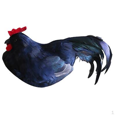 Artificial Animal Large Feathered Garden Decor Figure, Duck, Rooster, Cormorant, Hen