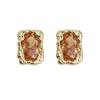 Retro Maillard Gradient Geometric Enamel Stud Earrings: Fashionable, Luxurious, High-End Women's Style