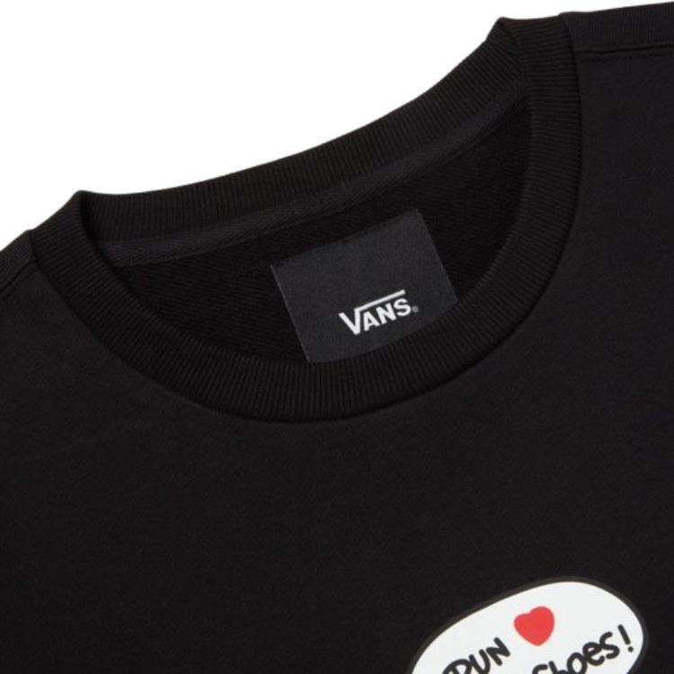 Vans X Asian Artist Collaboration Front Skate Shoe Print Crew Neck Casual Sports Long Sleeve T-Shirt Men Tops VN000EXFBLK