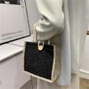 Casual Burlap Handbag Lightweight Shopping Bag Reusable Grocery Beach Bags